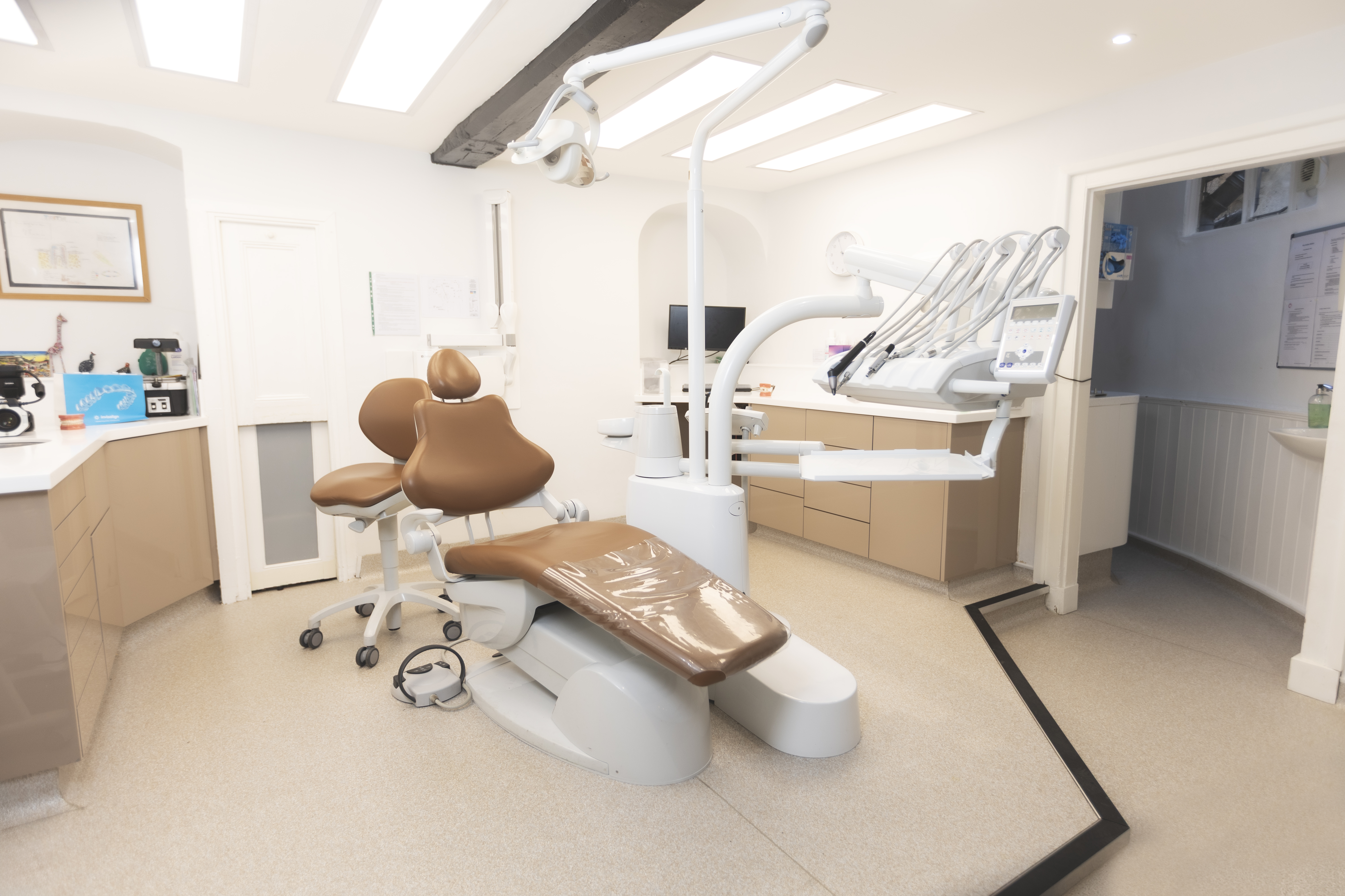 Modern dental equipment in a calm treatment room